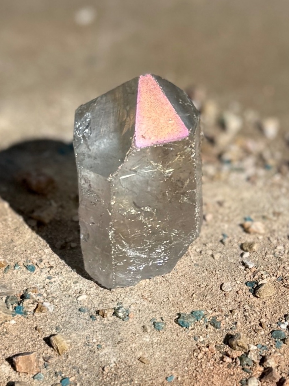 Bahia Angel Aura Grey Garden Phantom Quartz Crystal Point Tower